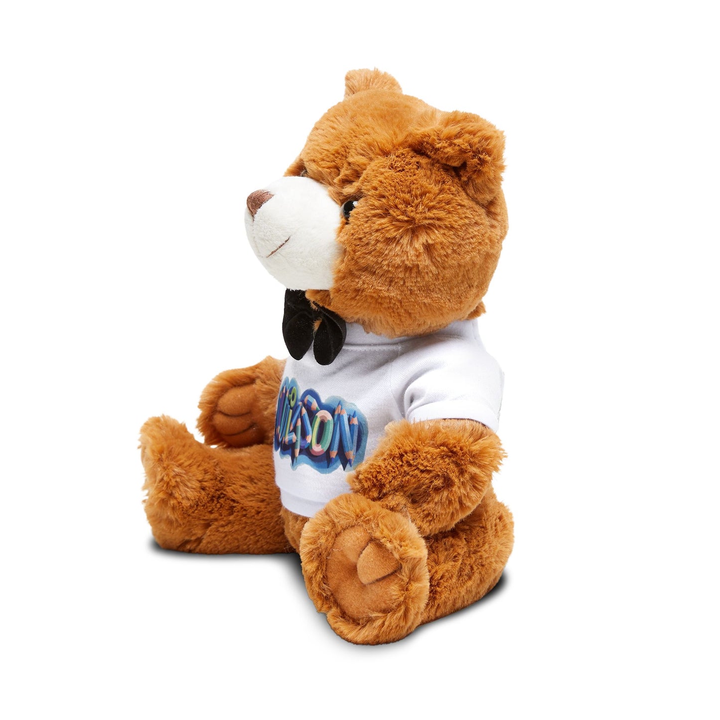 Teddy Bear with WILSON Pencil Graphic on T-Shirt