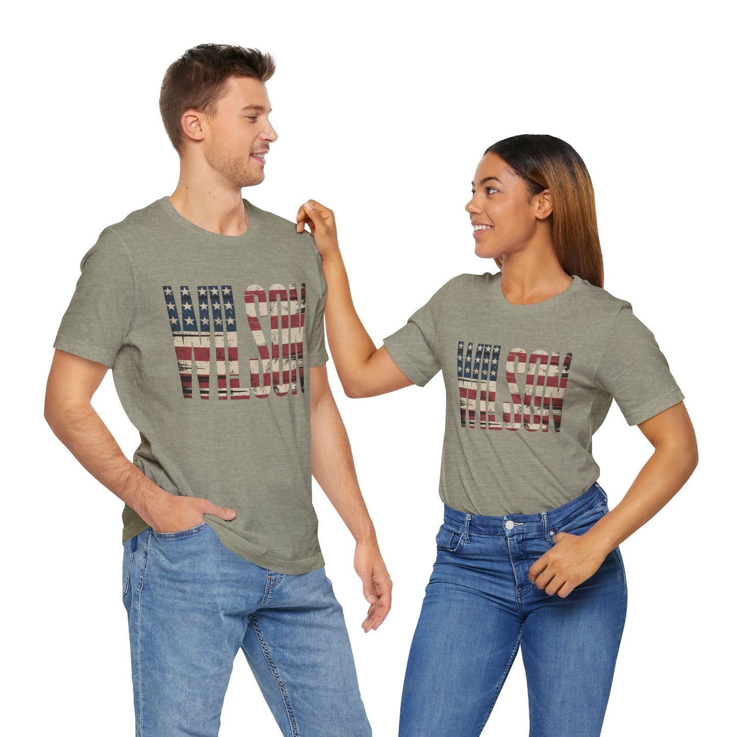 Wilson USA Flag Letters - Unisex Tee Shirt